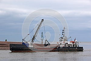 Dredger on the River Teign, Devon