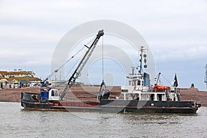 Dredger on the River Teign, Devon