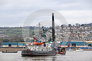 Dredger on the River Teign, Devon