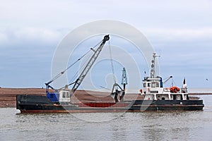Dredger on the River Teign, Devon