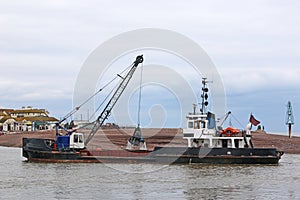 Dredger on the River Teign, Devon