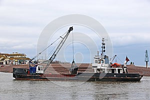 Dredger on the River Teign, Devon