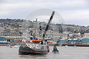Dredger on the River Teign, Devon