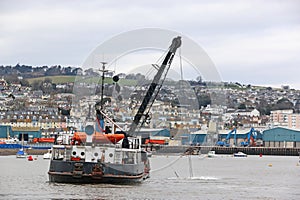 Dredger on the River Teign, Devon