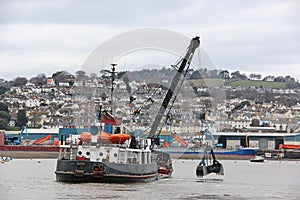 Dredger on the River Teign, Devon
