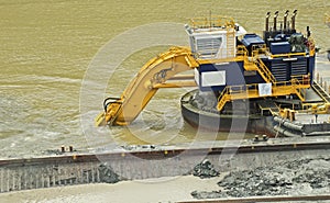 Dredging in the Panama Canal photo