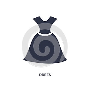 drees icon on white background. Simple element illustration from clothes concept