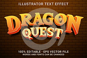 DREGON QUEST 3d -Editable text effect