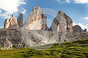 Drei Zinnen or Tre Cime di Lavaredo, Italien Alps photo