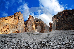 Drei Zinnen or Tre Cime di Lavaredo, Sexten Dolomites, Italy.