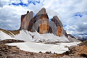 Drei Zinnen or Tre Cime di Lavaredo, Sexten Dolomites, Italy.