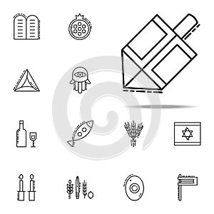 Dreidel icon. Judaism icons universal set for web and mobile