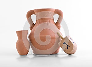 Dreidel and Oil Jug