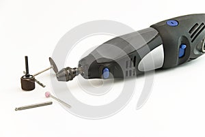 Dremel drill with tools photo