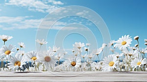Drenched Field of Daisies AI Generated