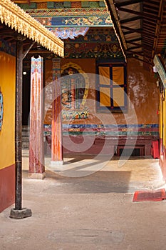 Interior at Drepung Monastery Lhasa Tibet photo