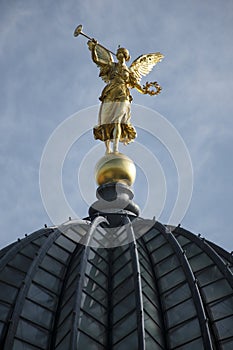 Dresden Academy Of Fine Arts Rooftop, Building located on the Bruehl`s Terrace. Dresden, Saxony, Germany. photo