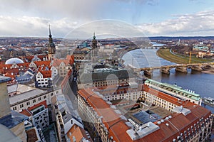 Dresden. Areal view to the river