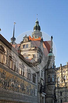 Dresden Castle and Procession of Princes, Germany