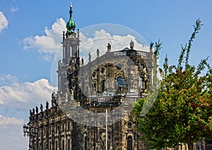 Dresden Cathedral of the Holy Trinity or Hofkirche, Dresden Castle, Germany