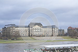 Dresden, Germany-December 26, 2012: The building of the Saxon State Ministry of Culture in Dresden