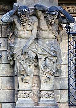 Satyr supporting a column