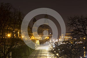 Dresden germany at night