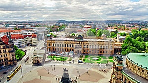 DRESDEN, GERMANY-SEPTEMBER 08, 2015 : Histoirical center of the Dresden Old Town. Dresden has a long history as the capital and r