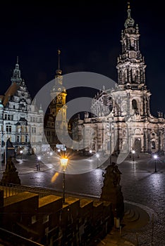 Dresden - Hofkirche at night