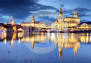 Dresden at night, Germany