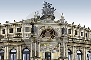 Dresden: The portal of the Semper Oper