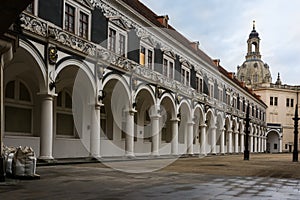 Dresden Residenzhof Castle Stalls Courtyard Medeival Interior Ar