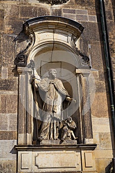 Dresden statue in Hofkirche cathedral at Germany
