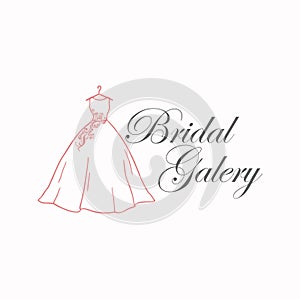 Dress Boutique Bridal Galery Logo, Sign Template Illustration Vector Design photo