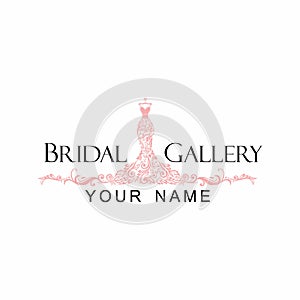 Dress Boutique Bridal Logo Illustration Vector Design