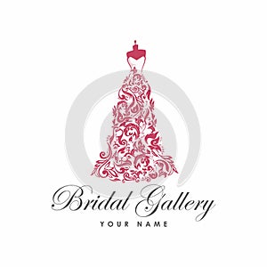 Dress Boutique Bridal Logo Template Illustration Vector Design