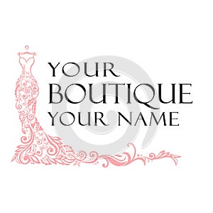 Dress Boutique Illustration Vector Logo