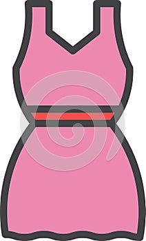 Dress icon in colored version