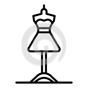Dress on a mannequin icon, outline style photo
