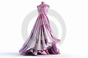 dress on a mannequin isolated on white background
