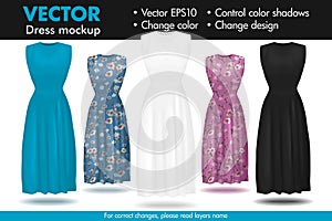 Dress mockup template elegante tailor long skirt fashion mannequin model photo