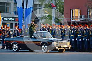 Dress rehearsal of the military parade in honor of Victory Day.