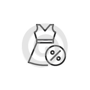 Dress sale outline icon