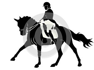 Dressage horse silhouette ~