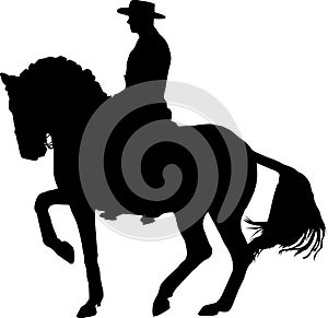 Dressage horse silhouette