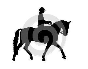 Dressage horse silhouette