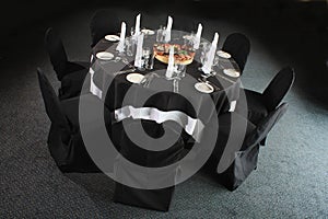 Dressed dining table