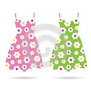 Dresses in color art illustration photo