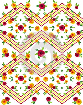 Dresses Pattern Flower with colors striped flower print for t-shirt