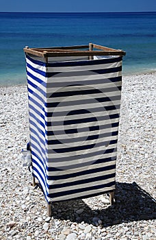 Dressing cabin at beach
